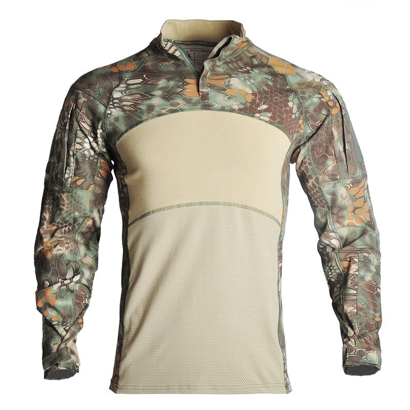 Taktisches Langarmhemd für Herren, Airsoft, Militär, Camo-Pullover-T-Shirt | 00856