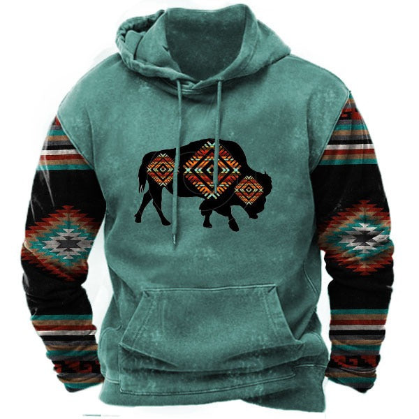 Herren Pullover Sweatshirt mit Kapuze Tier Farbblock 3D-Druck Streetwear Hoodies