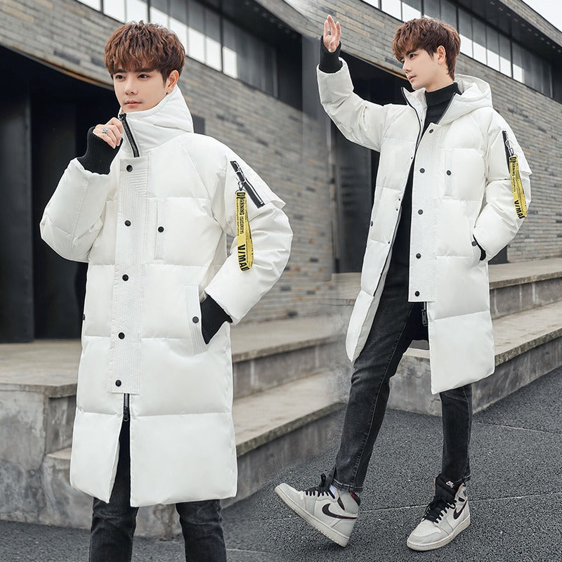 Herren Warmer Langer Parka Freizeitmantel Reißverschluss Gepolsterte Puffjacke | 550