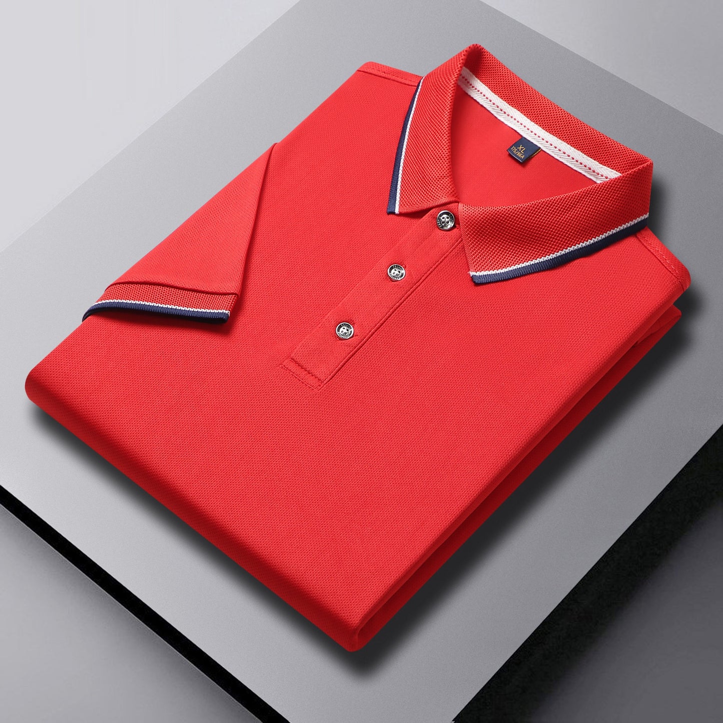 Herren-Golf-Poloshirt mit kurzen Ärmeln und Revers, schnelltrocknend und mit gesticktem Design | SG2316