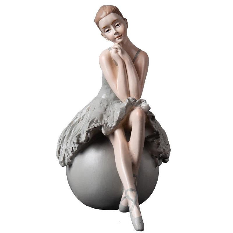 Moderne Ballettmädchen-Figur aus Kunstharz, elegante Skulptur für Heimdekoration und Geschenke | RRW2030