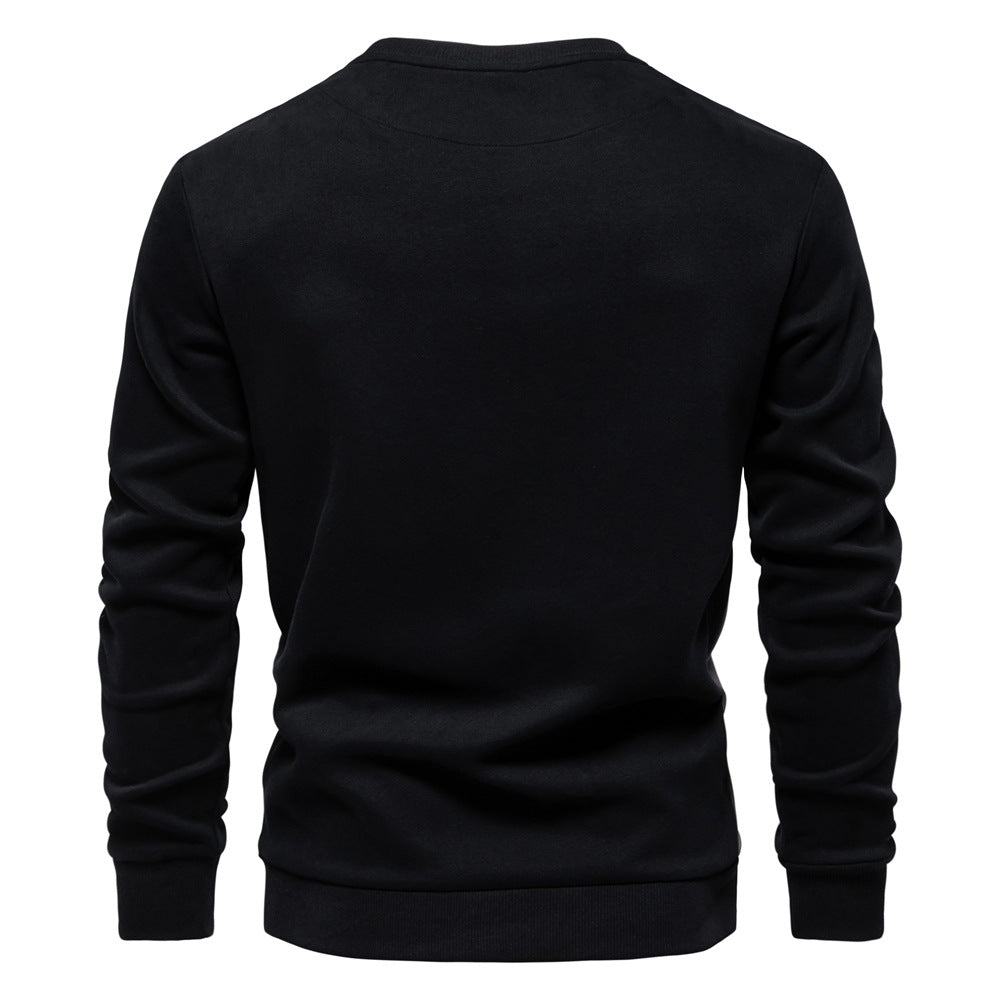 Herren Winter Sweatshirts Rundhalsausschnitt Casual Pullover Langarm Baumwolle Pullover Top | HD136
