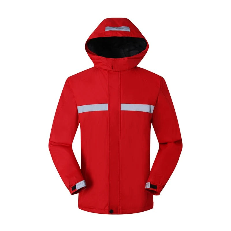 Reflektierende Winter-Sicherheitsjacke für Herren – warm, atmungsaktiv, wasserdicht für Arbeit & Outdoor | H2828