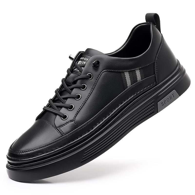 Leder-Sneakers, lässig, spitze Zehenpartie, bequem, atmungsaktiv, Schnürschuhe | L8081