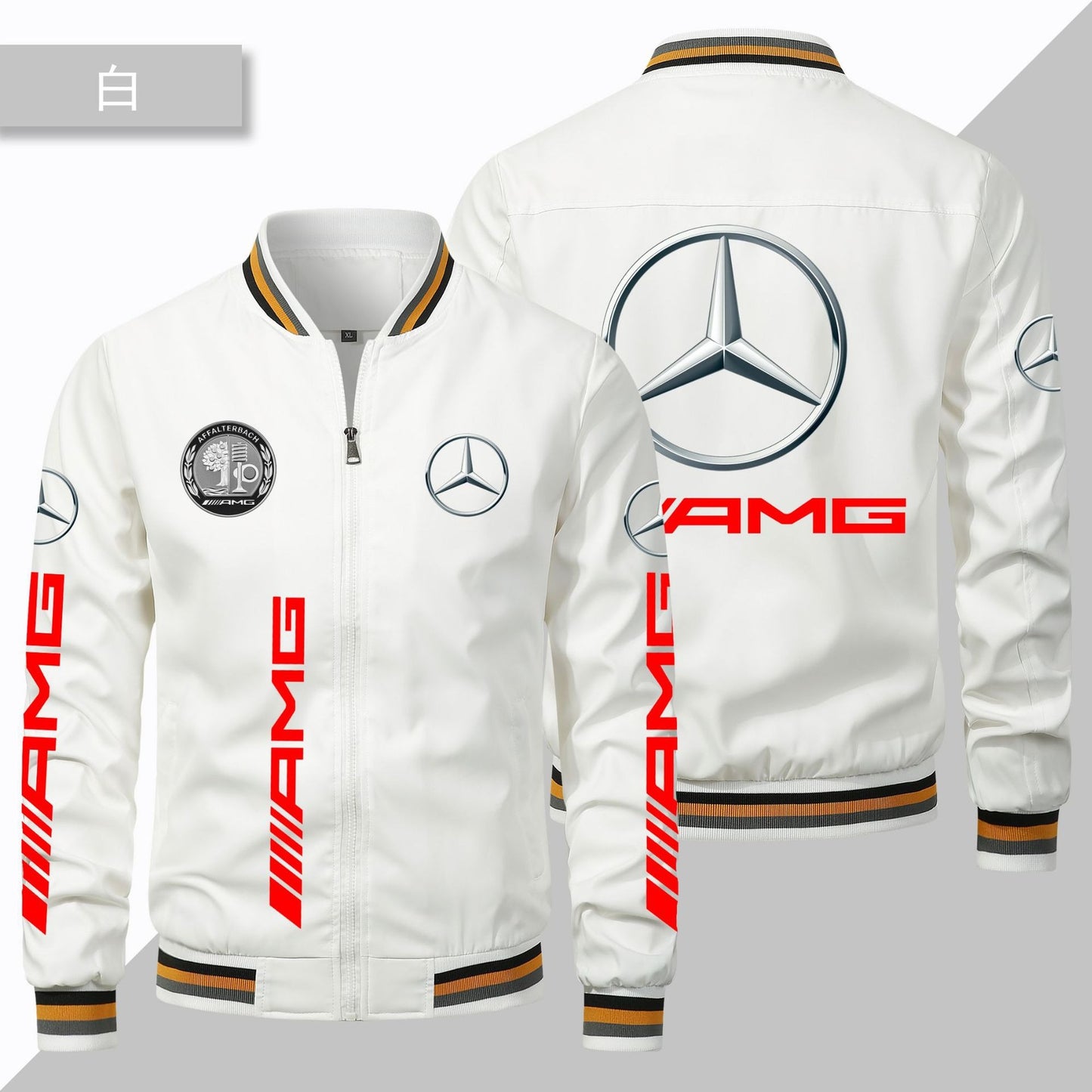 Herren AMG Wing Print Fashion Mantel Windbreaker Motorrad Racing Mäntel Jacke | 102