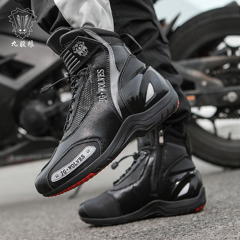 Designer Offroad Racing Motocross Stiefel Wasserdichte, rutschfeste, atmungsaktive Leder-Motorradschuhe | D98