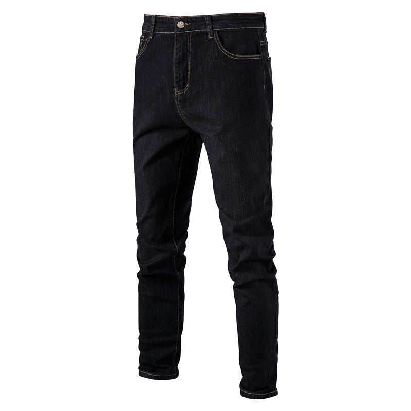 Herren Jeans Solid Casual Denim Jeans Slim Fit Stretch Denim Hose | 515-6183