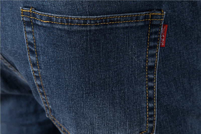 Herren Jeans Solid Casual Denim Jeans Slim Fit Stretch Denim Hose | 515-6183