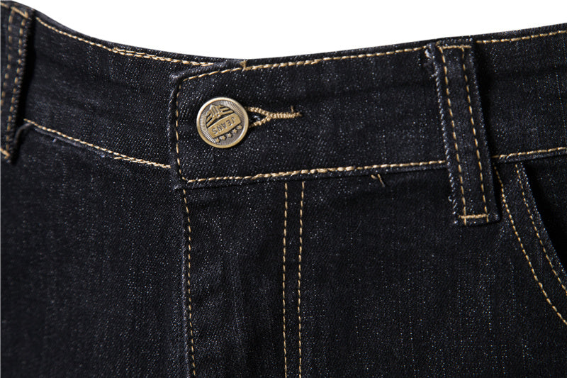 Herren Jeans Solid Casual Denim Jeans Slim Fit Stretch Denim Hose | 515-6183