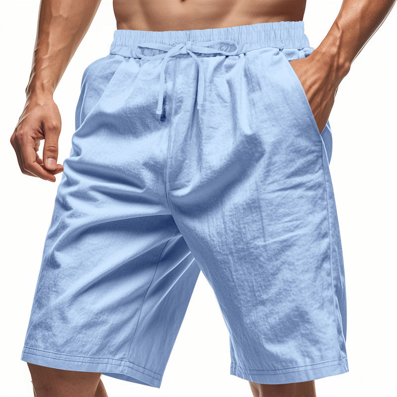 Leichte Strandshorts aus Leinenmischung für Herren – Relaxed Fit 5-Zoll-Freizeitshorts | WW-2
