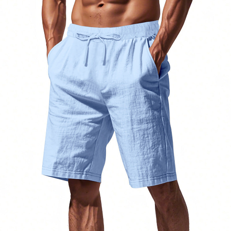 Leichte Strandshorts aus Leinenmischung für Herren – Relaxed Fit 5-Zoll-Freizeitshorts | WW-2