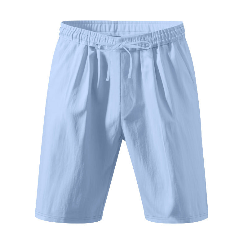Leichte Strandshorts aus Leinenmischung für Herren – Relaxed Fit 5-Zoll-Freizeitshorts | WW-2