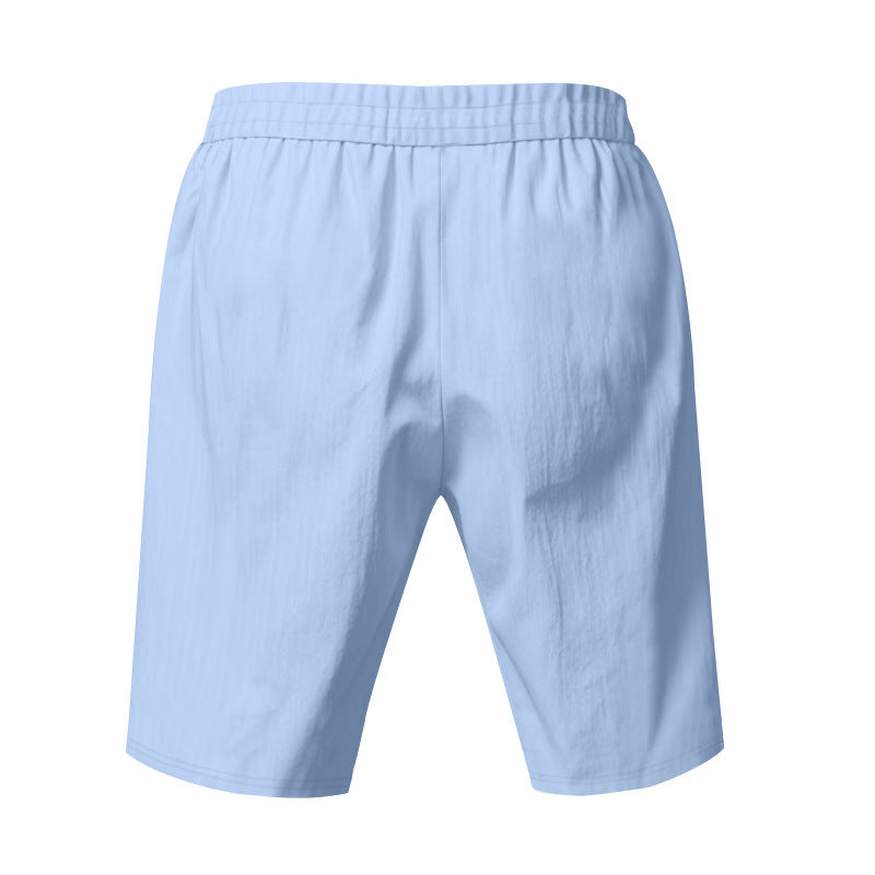 Leichte Strandshorts aus Leinenmischung für Herren – Relaxed Fit 5-Zoll-Freizeitshorts | WW-2