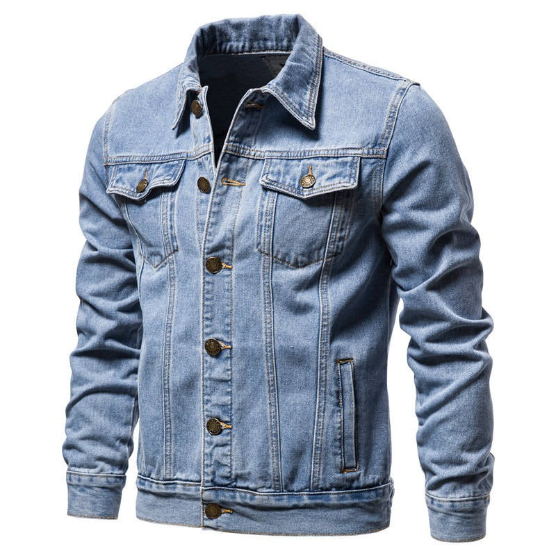 Herren Winter Langarm Baumwolljacke Lässige Jeansjacke in Übergröße | jk609
