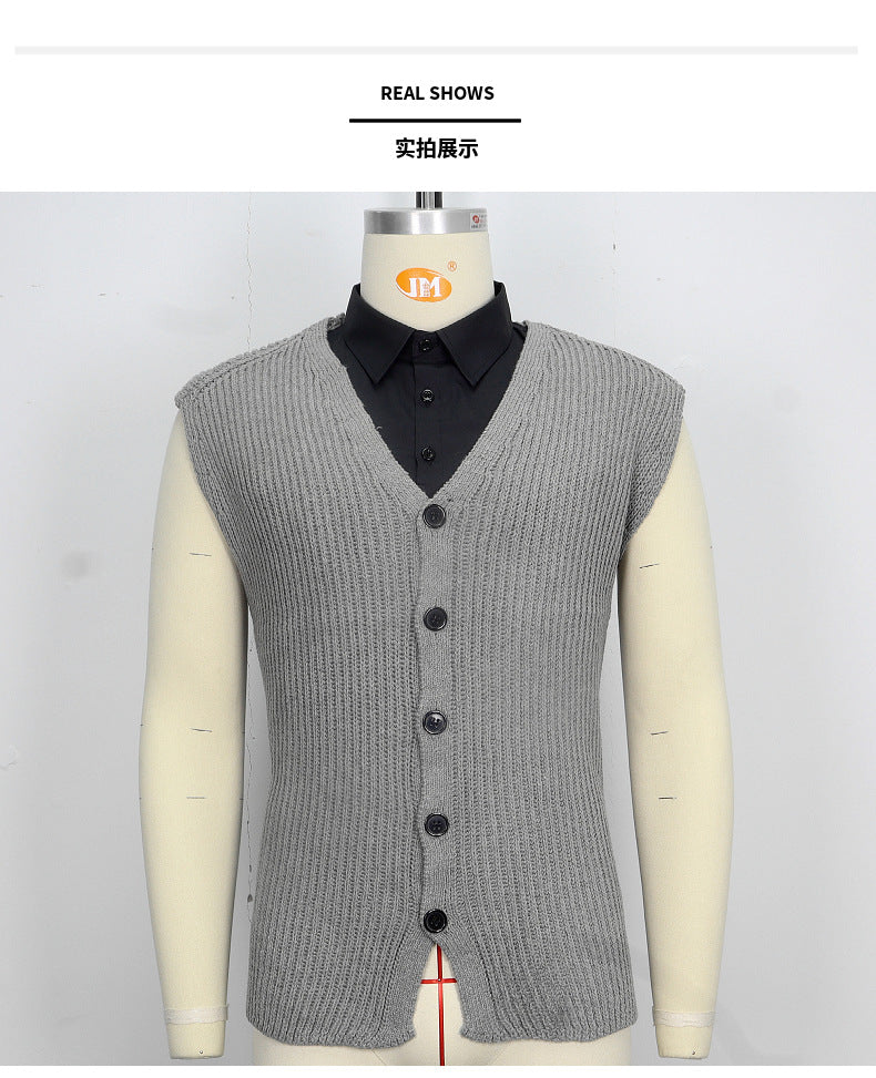 Stilvolle Herren Wollstrickweste Slim Fit Wollweste Perfekt für Herbst & Winter | SY0163