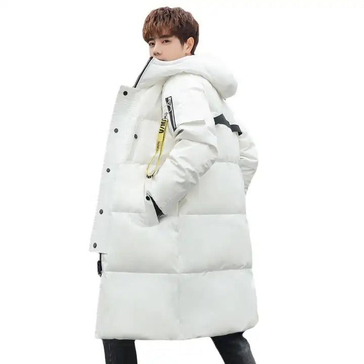 Herren Warmer Langer Parka Freizeitmantel Reißverschluss Gepolsterte Puffjacke | 550