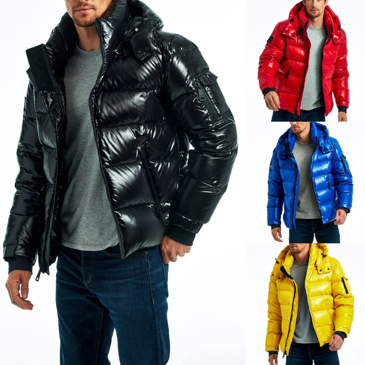 Herren Winter Dicke Jacke Wasserdicht Daunen Blazer Outdoor Warm Puffer Mantel | D5R113