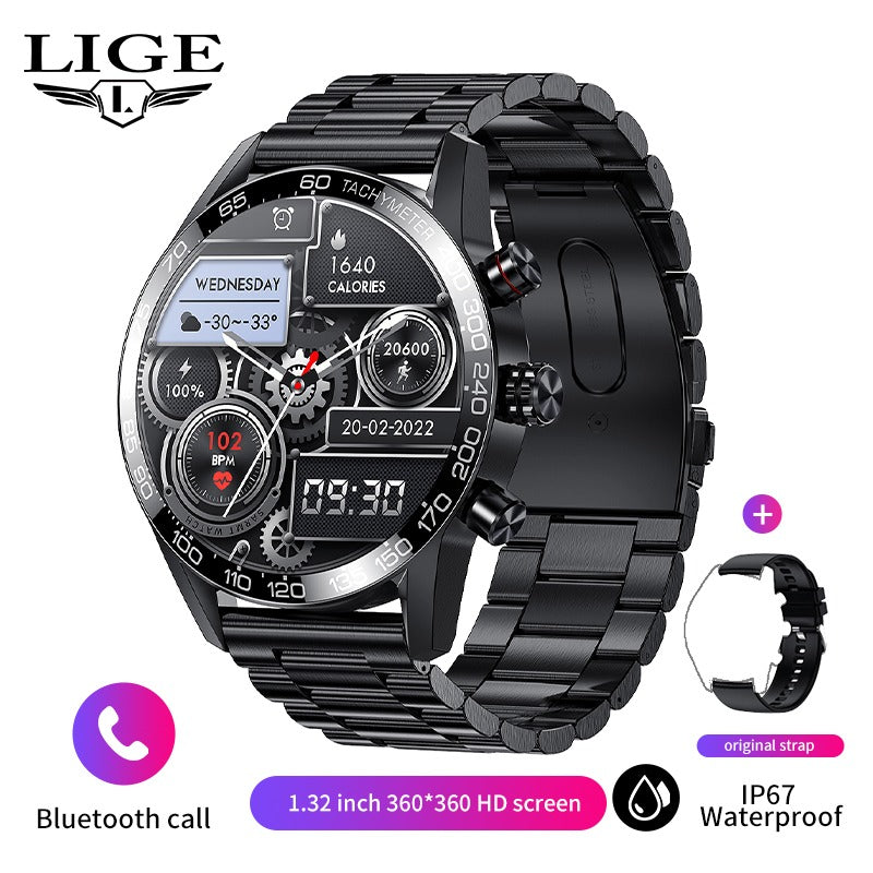 Herren-Smartwatch mit AMOLED-HD-Bildschirm und Bluetooth-Anruffunktion | BW0408
