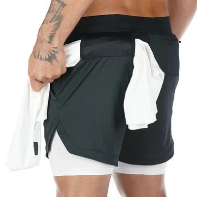 Gemütliche, kurze, sportliche Sportshorts für Herren mit Taschen, elastische Freizeitshorts | DK-858