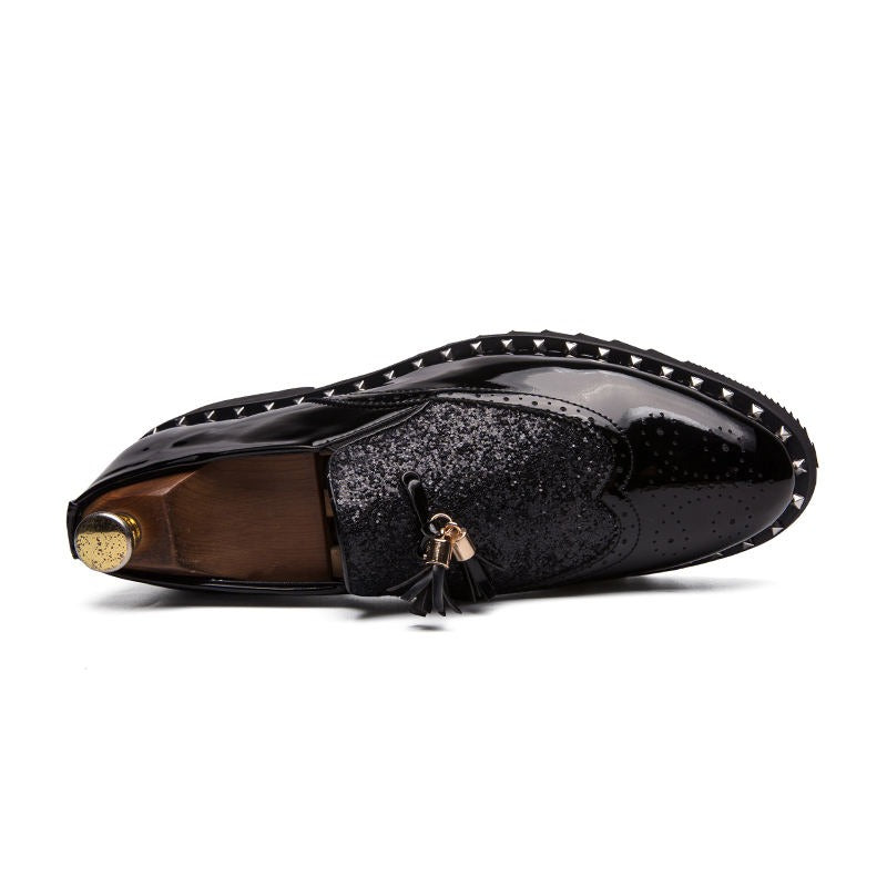 Elegante Herrenschuhe aus echtem Leder im Brautdesign