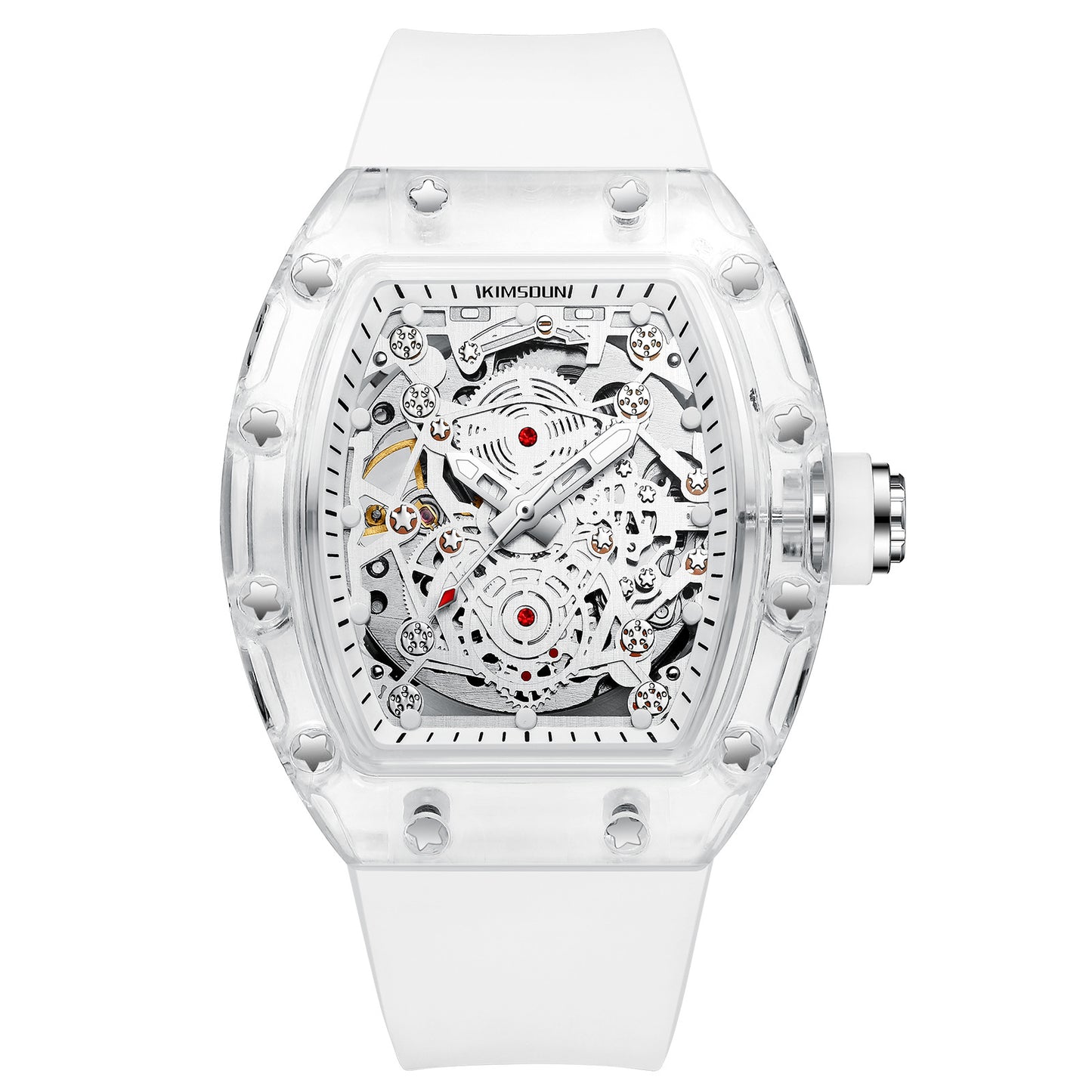 Herrenuhren Luxus Transparente tonnenförmige hohle automatische mechanische Uhr | K-2015A