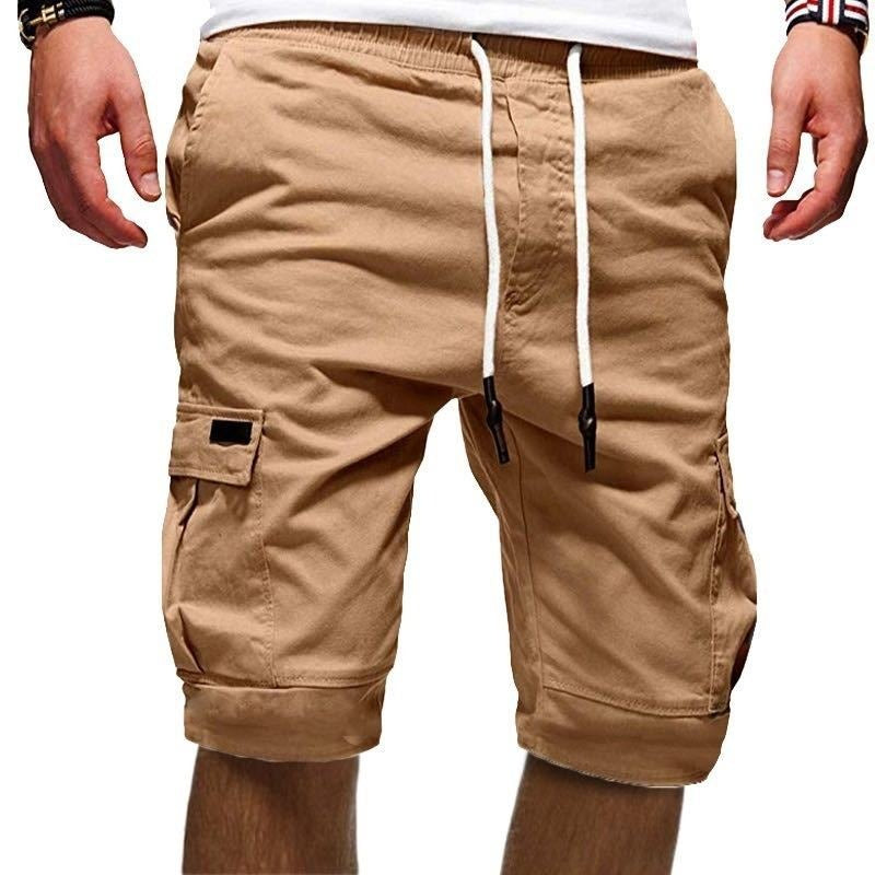 Herren Atmungsaktive Anti-Falten Chino Cargo Schnelltrocknende Shorts Mehrere Taschen Sommer Strandhose | ZK36
