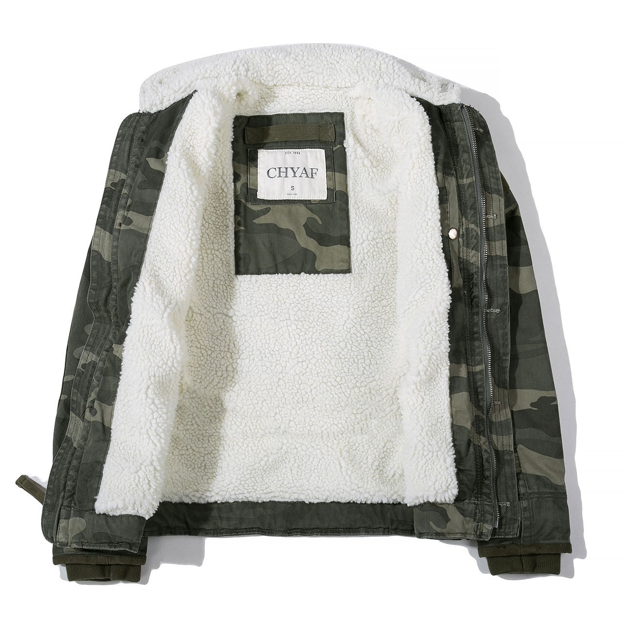 Weiche Premium-Fleecejacke für Herren – Winddichter Camouflage-Outdoor-Mantel mit dickem Plüsch-Innenfutter für ultimative Wärme | 318