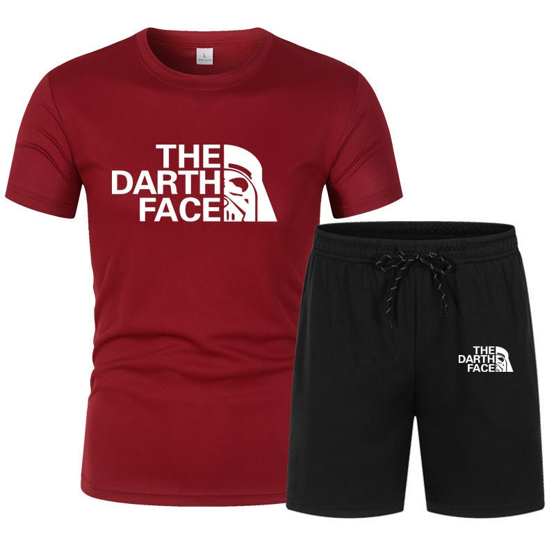 Zweiteiliges Sportbekleidungsset für Herren, Fitnesstraining, Laufen, schnelltrocknendes T-Shirt-Set | QS-01