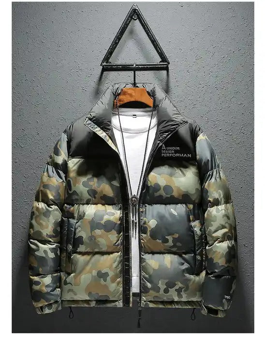 Winterjagd-Bomberjacke mit Camouflage-Muster und Baumwollpolsterung | 18921