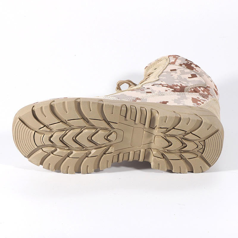 Herren Militärische Taktische Stiefel High-Top Army Camouflage Kampf Wanderschuhe mit seitlichem Reißverschluss | 101