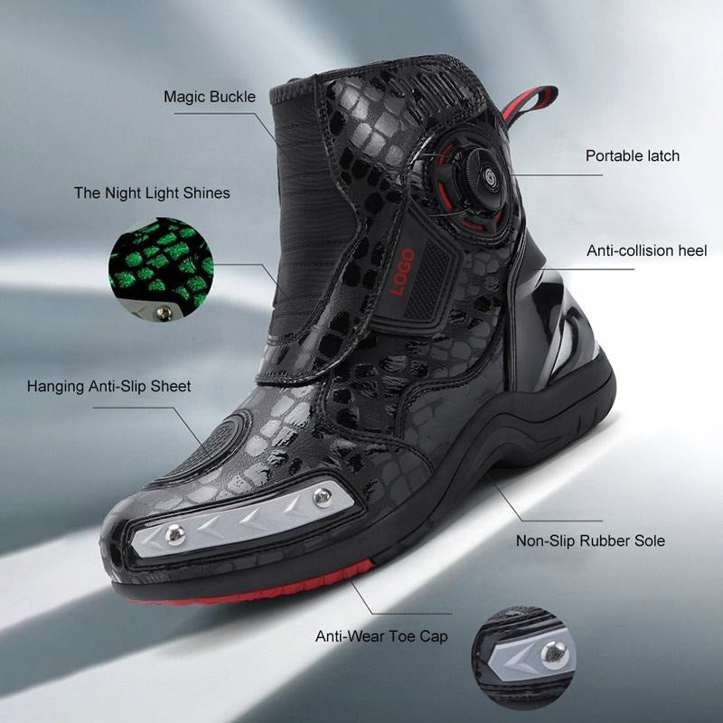 Professionelle Mountainbike-Stiefel aus schwarzem Leder | 666