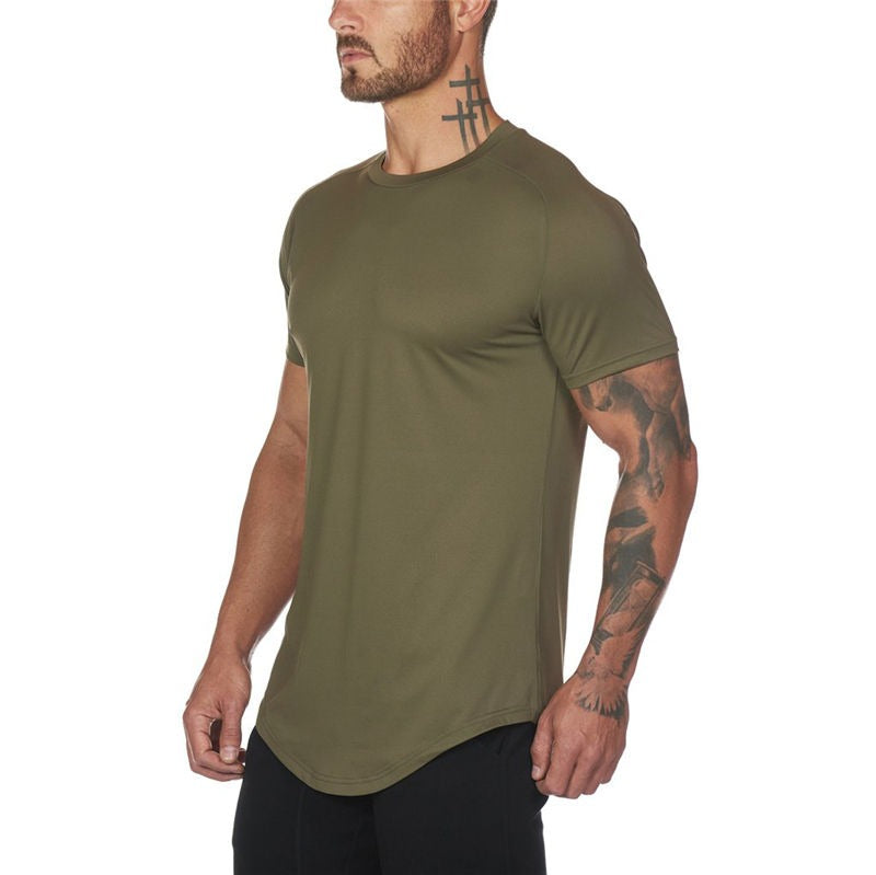 Herren Mesh Schnelltrocknend Atmungsaktiv Fitness Bodybuilding O-Ausschnitt Slim Fit Tops | 6643