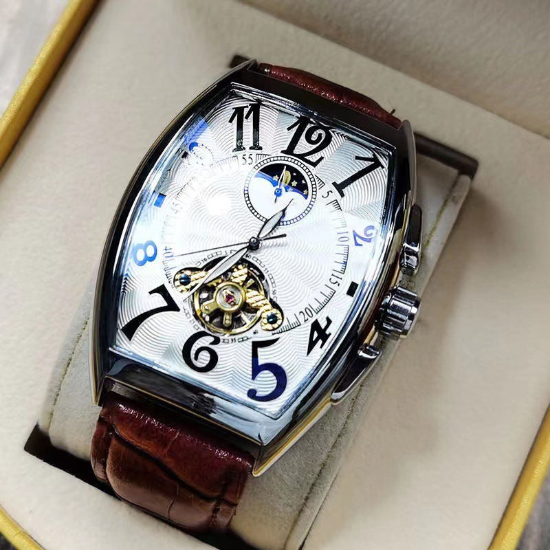 Herren Armbanduhren Mode Mondphase Tourbillon Automatische Mechanische Uhren | m186