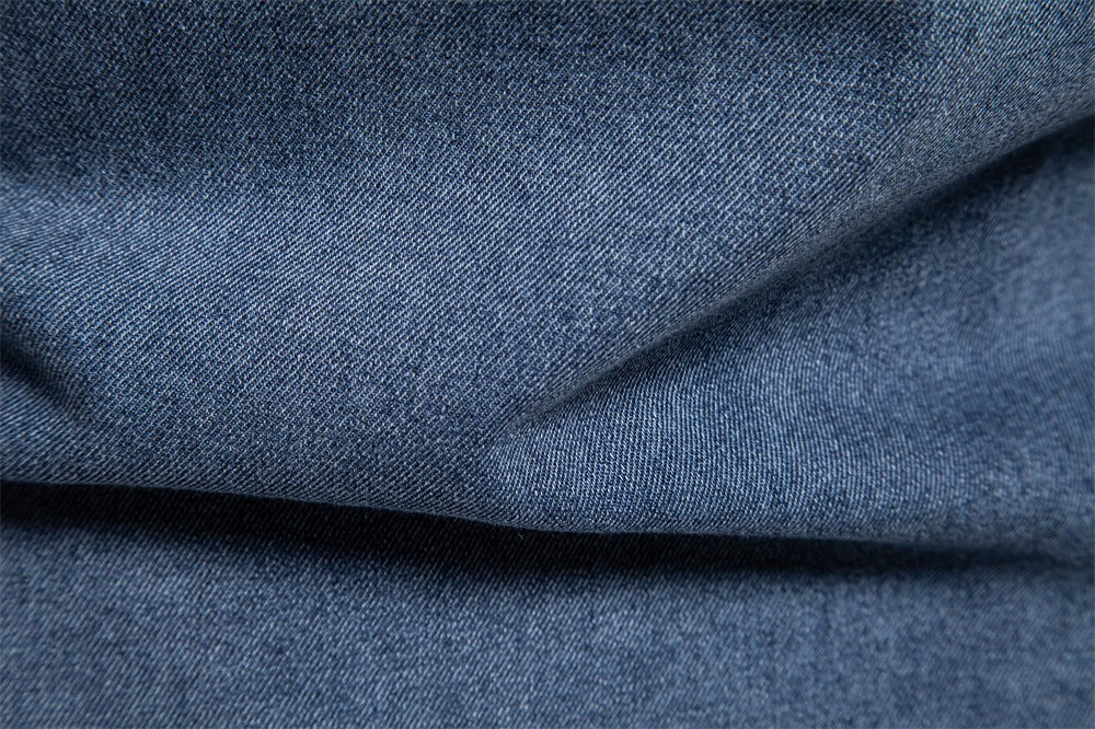 Herren-Jeanshemd mit verwaschenem Muster – Langarm, 100 % Baumwolle, lässiges Button-Up-Oberteil | 6025