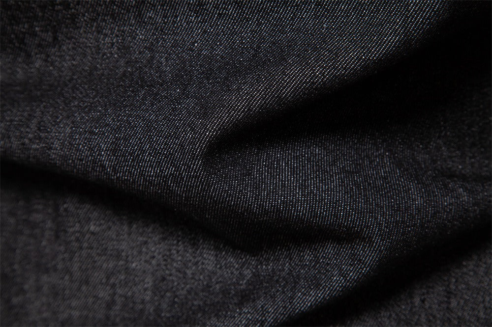Herren-Jeanshemd mit verwaschenem Muster – Langarm, 100 % Baumwolle, lässiges Button-Up-Oberteil | 6025