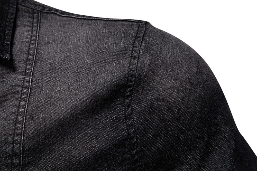 Herren Slim-Fit Jeanshemd - 2025 Frühling Lässiges Langarmshirt | 6036
