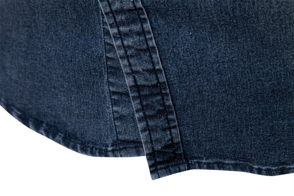 Herren Slim-Fit Jeanshemd - 2025 Frühling Lässiges Langarmshirt | 6036