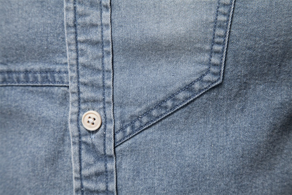 Herren Slim-Fit Jeanshemd - 2025 Frühling Lässiges Langarmshirt | 6036