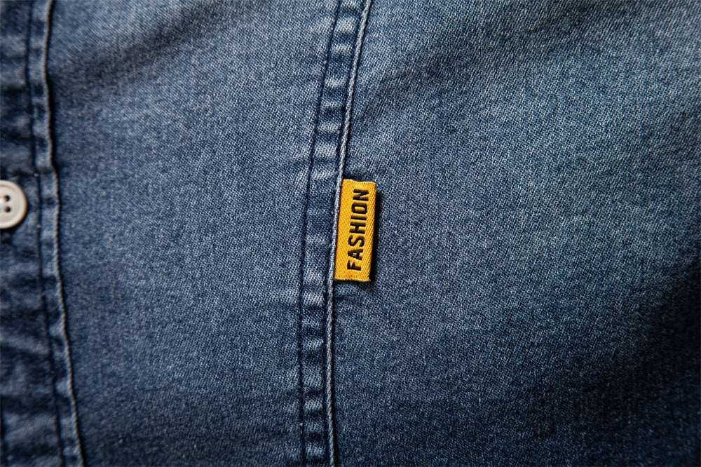 Herren Slim-Fit Jeanshemd - 2025 Frühling Lässiges Langarmshirt | 6036