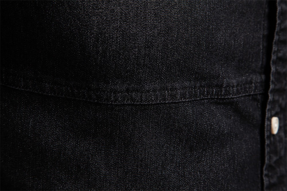 Herren Slim-Fit Jeanshemd - 2025 Frühling Lässiges Langarmshirt | 6036
