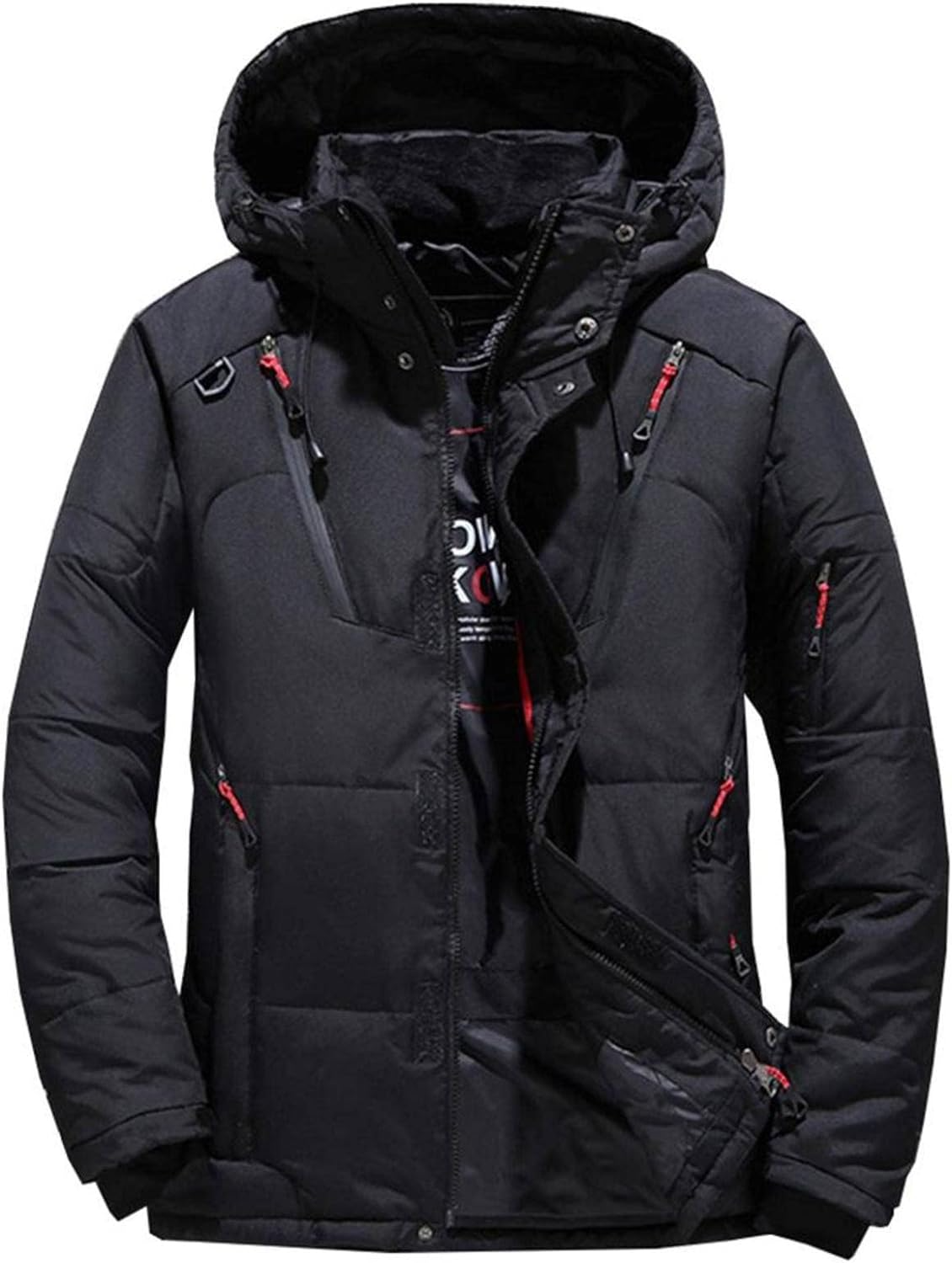 Herren Parka Entendaunenjacke Wintermantel Dicke Kapuze Puffer Wanderwarme Jacke | 1987