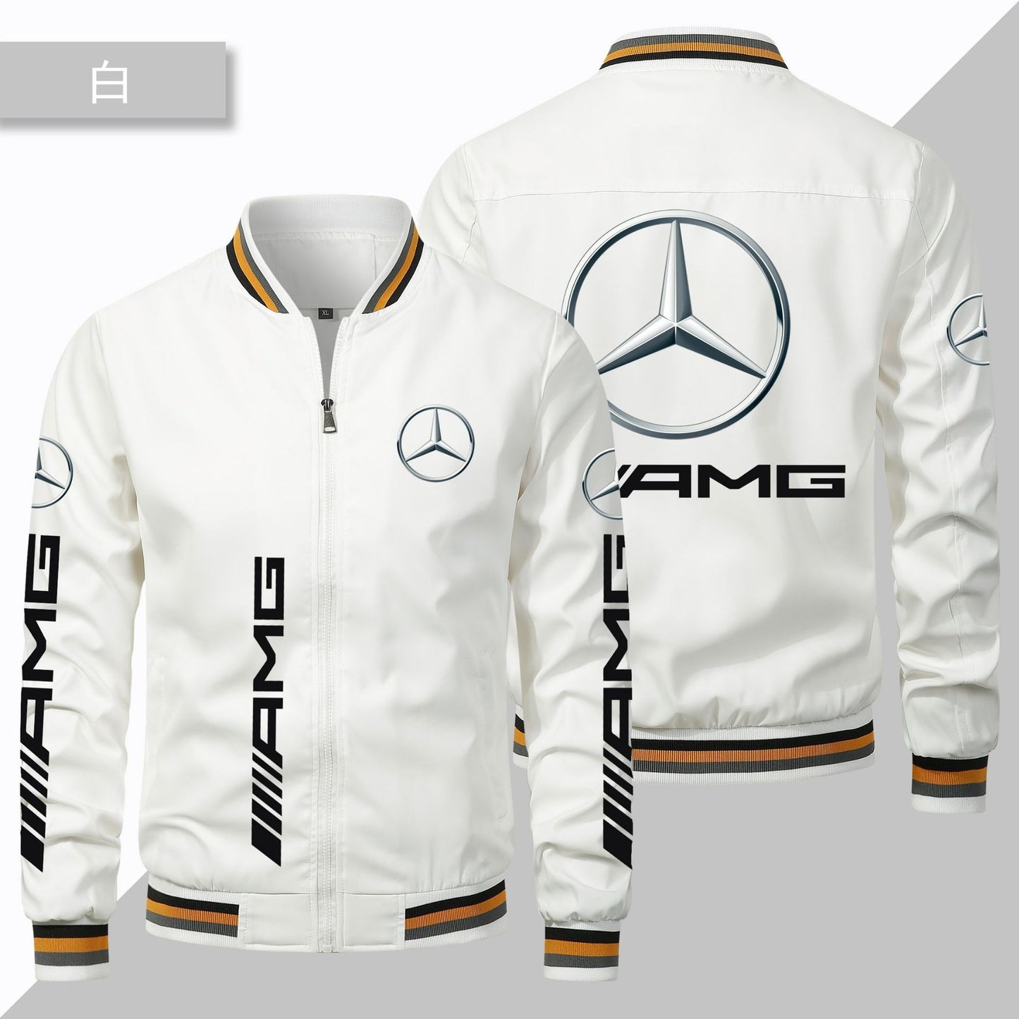 Herren AMG Wing Print Fashion Mantel Windbreaker Motorrad Racing Mäntel Jacke | 102