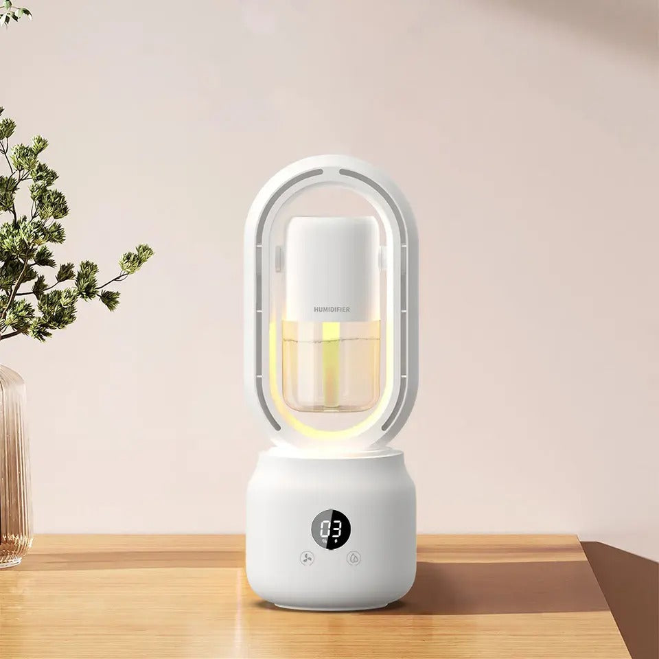 Multifunktionaler blattloser Jet-Ventilator, vertikaler Wassersprüher, Ultraschall-Kühlluftbefeuchter für den Sommer | HX87