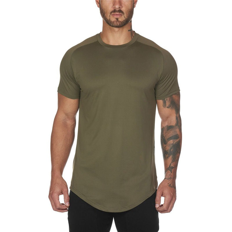 Herren Mesh Schnelltrocknend Atmungsaktiv Fitness Bodybuilding O-Ausschnitt Slim Fit Tops | 6643
