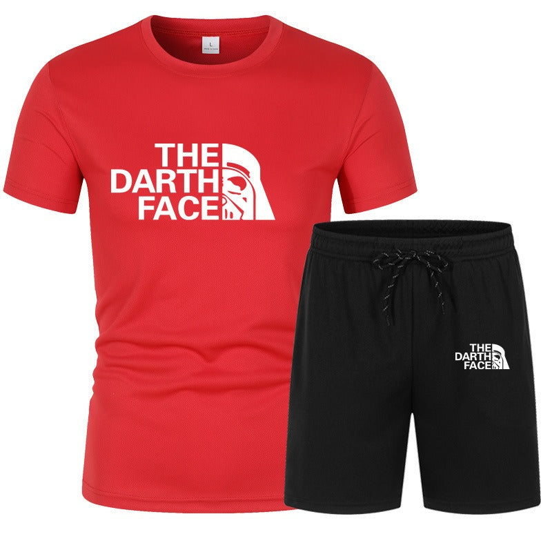 Zweiteiliges Sportbekleidungsset für Herren, Fitnesstraining, Laufen, schnelltrocknendes T-Shirt-Set | QS-01