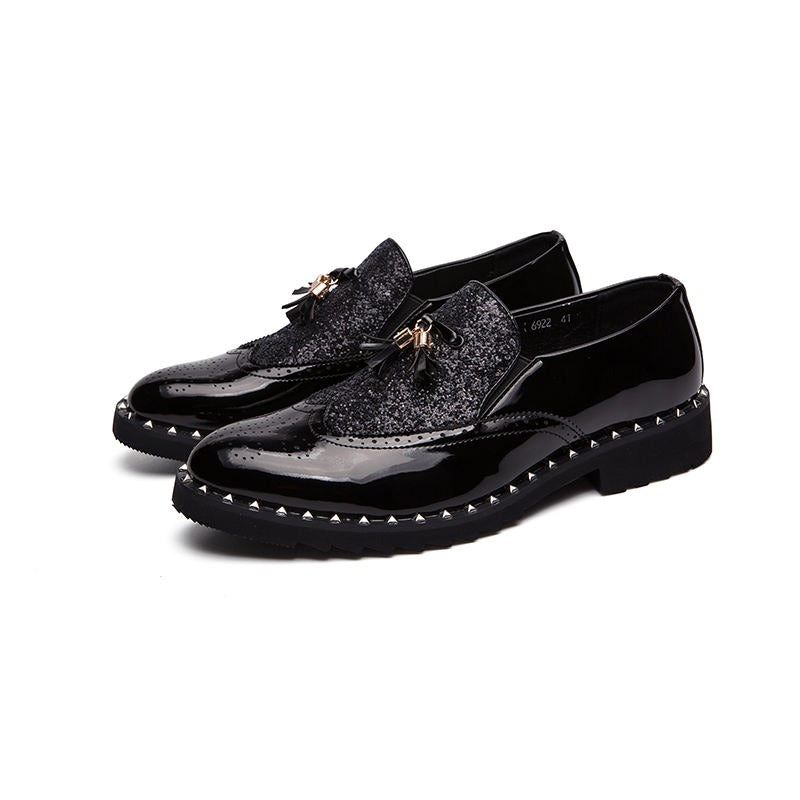 Elegante Herrenschuhe aus echtem Leder im Brautdesign