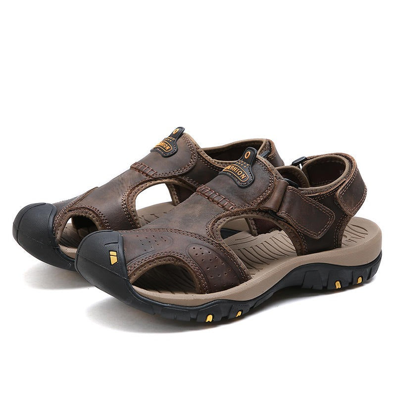 Neuankömmling Echtes Kuhleder Sommer Wandern Strand Wasser Sandalen | 7238