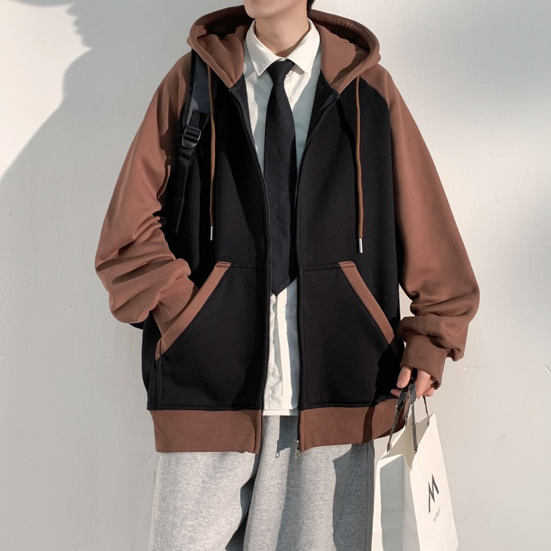 Lässige Strickjacke mit Reißverschluss für Herren, gewebtes Sport-Hoodie-Sweatshirt | JQN-3243