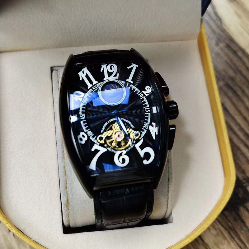 Herren Armbanduhren Mode Mondphase Tourbillon Automatische Mechanische Uhren | m186