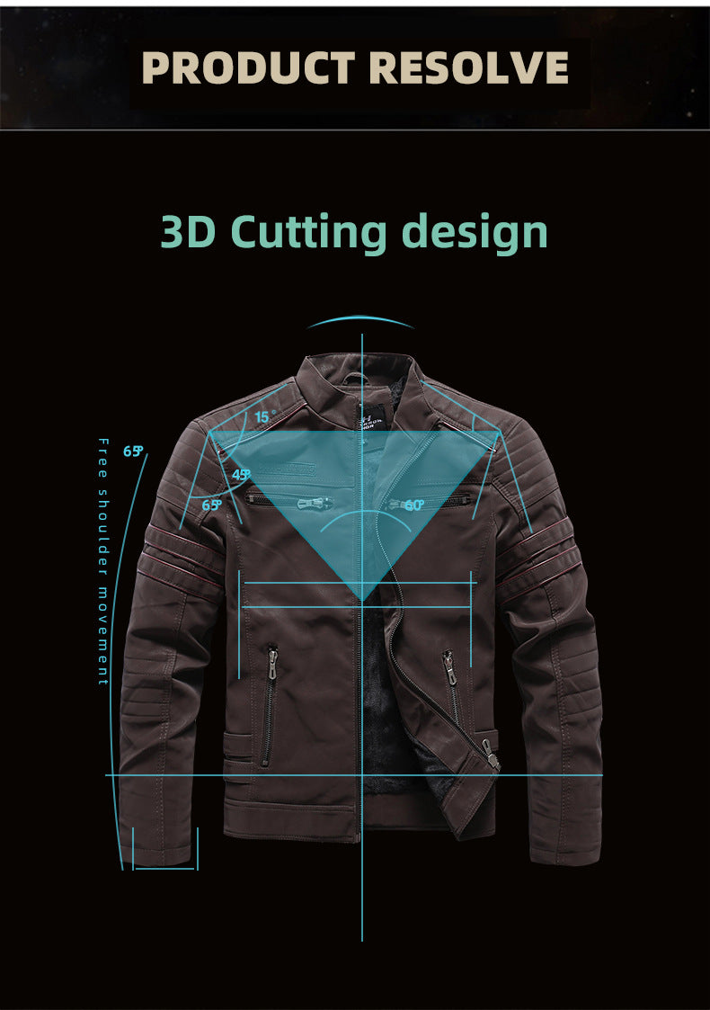 Herren PU-gebürstete weiche Wildlederjacke, modischer Blazer mit mehreren Stickereien | 8809